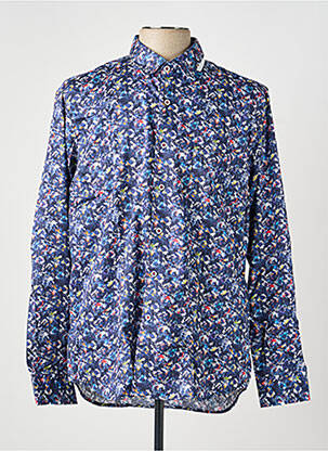 Chemise manches longues imprimé fantaisie bleu DARIO BELTRAN homme