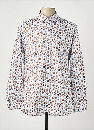 Chemise manches longues imprimé fantaisie blanc MISE AU GREEN homme