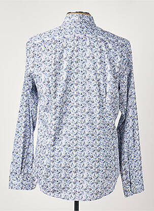 Chemisier imprimé fantaisie manches longues bleu DARIO BELTRAN femme