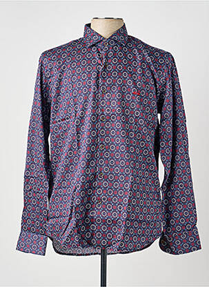 Chemise manches longues imprimé fantaisie bleu DARIO BELTRAN homme