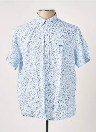 Chemise manches courtes imprimé fantaisie bleu MISE AU GREEN homme