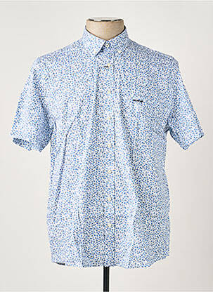 Chemise manches courtes imprimé fantaisie bleu MISE AU GREEN homme