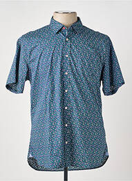 Chemise manches courtes imprimé fantaisie bleu NEW ZEALAND AUCKLAND homme