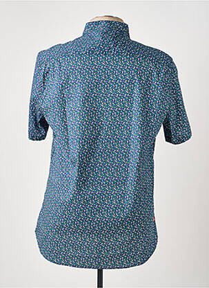 Chemise manches courtes imprimé fantaisie bleu NEW ZEALAND AUCKLAND homme