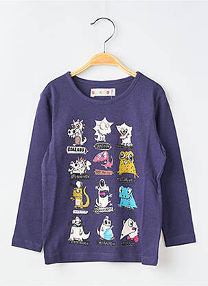 T-shirt manches longues manches longues bleu SLYKIDS garçon
