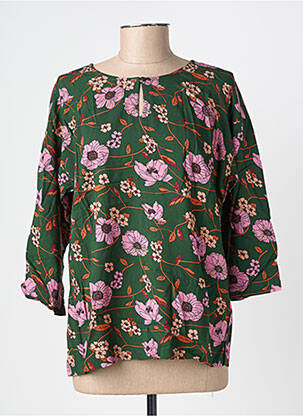 Top col rond manches longues vert BRANDTEX femme