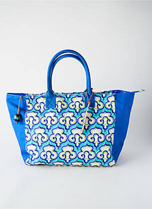 Sac type de porter main forme rectangulaire bleu MALIPARMI femme