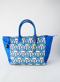 Sac coutures renforcées forme rectangulaire bleu MALIPARMI femme