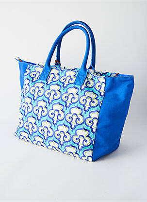 Sac type de porter main forme rectangulaire bleu MALIPARMI femme