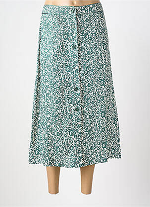 Jupe longue coupe évasée vert DEVERNOIS femme