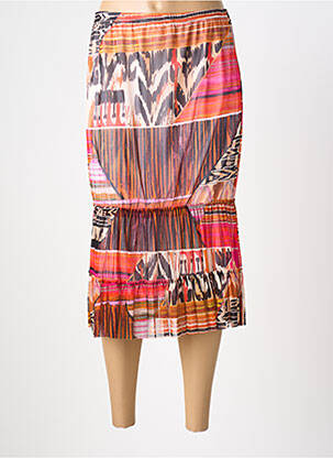 Jupe mi-longue taille normale rouge OLIVIER PHILIPS femme