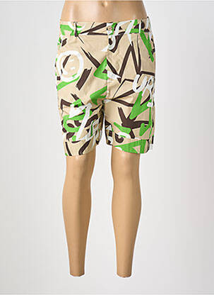 Short fermeture zippée sous rabat boutonné taille haute beige TRICOT CHIC femme
