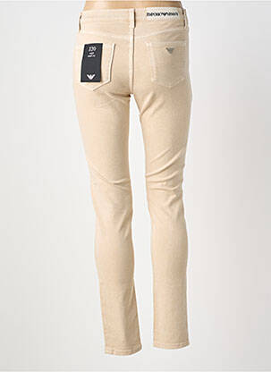 Jeans coupe slim stretch taille normale beige EMPORIO ARMANI femme