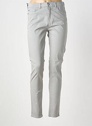 Pantalon slim tissage popeline taille normale gris EMPORIO ARMANI femme