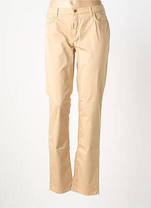 Pantalon slim tissage popeline taille normale beige TRUSSARDI JEANS femme