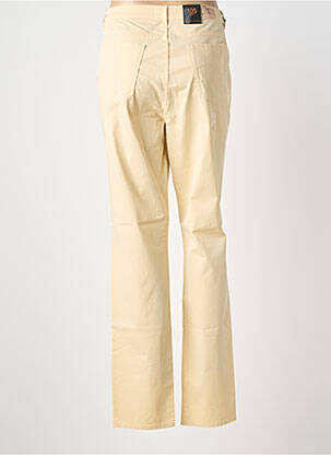 Pantalon slim tissage popeline taille normale jaune TRUSSARDI JEANS femme