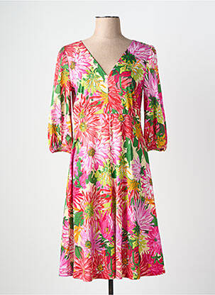 Robe mi-longue manches 3/4 manches 3/4 rose MAX MARA femme