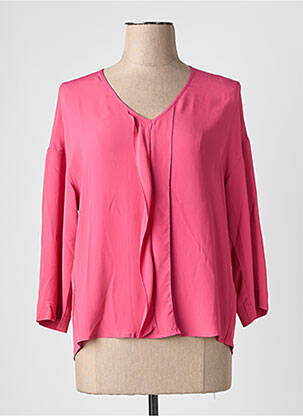 Blouse manches longues manches longues rose LUISA CERANO femme