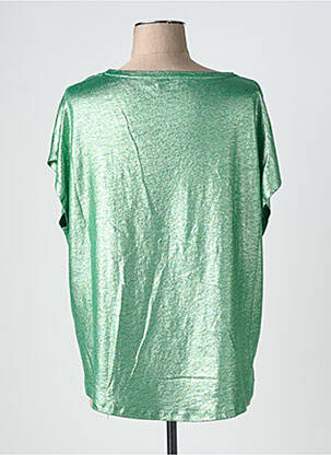 Top manches courtes manches courtes vert MAJESTIC FILATURES femme