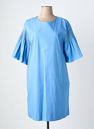 Robe mi-longue manches courtes manches courtes bleu MAX MARA femme