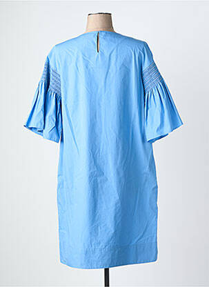 Robe mi-longue manches courtes manches courtes bleu MAX MARA femme