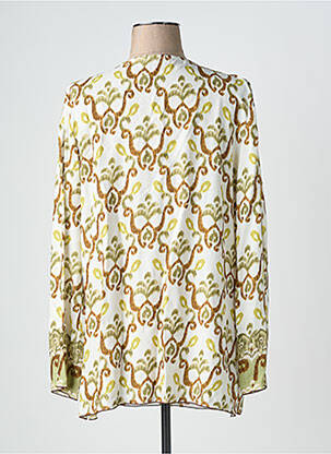 Blouse imprimé fantaisie manches longues vert MALIPARMI femme