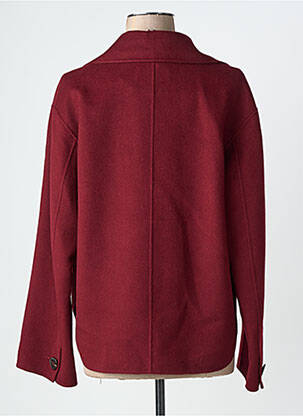 Manteau court coupe droite sans capuche rouge MAX MARA femme