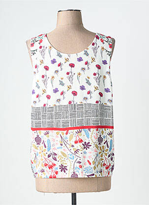 Top imprimé fantaisie sans manche noir JEI'S BY LETIZIA DENARO femme