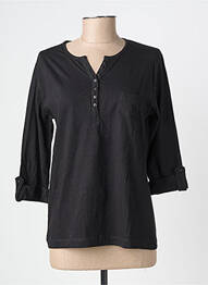 T-shirt manches 3/4 manches 3/4 noir MIKAWEAR femme