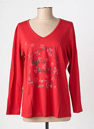 T-shirt manches longues manches longues rouge JOLIE RONDE femme