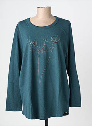 T-shirt manches longues manches longues vert JOLIE RONDE femme