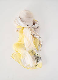 Foulard effet matière satinée jaune ELISA CAVALETTI femme