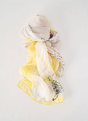 Foulard effet matière satinée jaune ELISA CAVALETTI femme