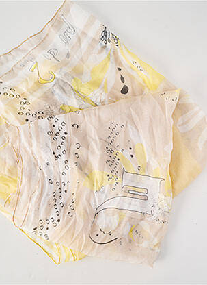 Foulard effet matière satinée jaune ELISA CAVALETTI femme