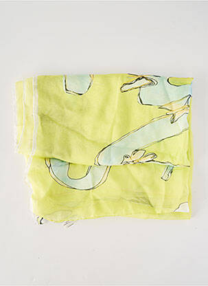 Foulard effet matière satinée jaune ELISA CAVALETTI femme