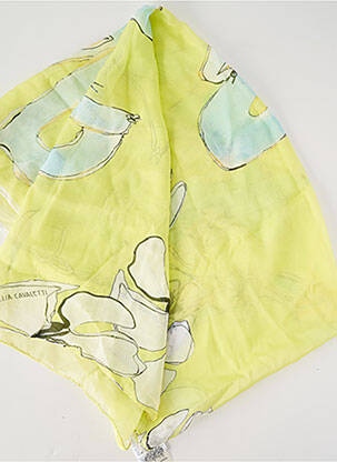 Foulard effet matière satinée jaune ELISA CAVALETTI femme