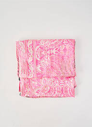 Foulard effet matière satinée rose LAUREN VIDAL femme