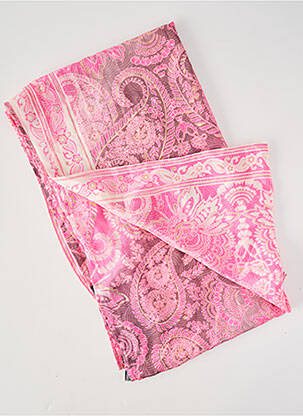Foulard effet matière satinée rose LAUREN VIDAL femme