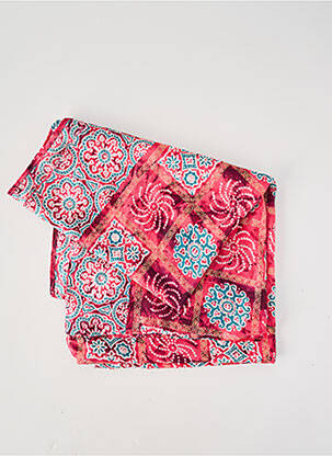 Foulard effet matière satinée rose LAUREN VIDAL femme