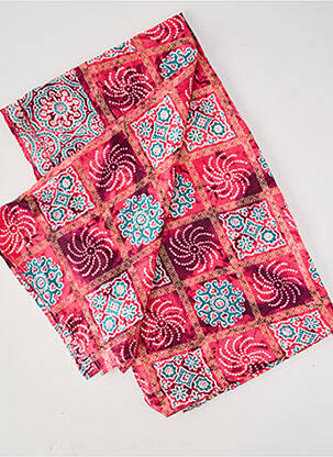 Foulard effet matière satinée rose LAUREN VIDAL femme