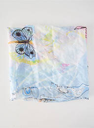 Foulard effet matière satinée bleu ELISA CAVALETTI femme