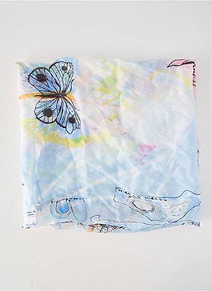 Foulard effet matière satinée bleu ELISA CAVALETTI femme