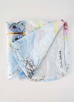 Foulard effet matière satinée bleu ELISA CAVALETTI femme