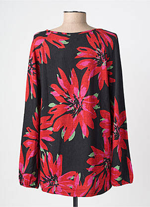 Pull coupe droite manches longues rouge L'ATELIER DE LOUISE femme