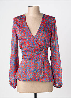 Blouse imprimé fantaisie manches longues rouge L'ATELIER DE LOUISE femme