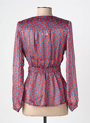 Blouse imprimé fantaisie manches longues rouge L'ATELIER DE LOUISE femme