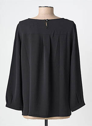 Blouse col rond manches longues noir JOSHELY femme