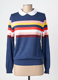 Pull coupe cintrée manches longues bleu L'OISEAU DES MERS femme