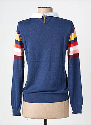 Pull coupe cintrée manches longues bleu L'OISEAU DES MERS femme