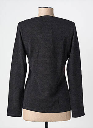 Pull coupe cintrée manches longues noir KALISSON femme